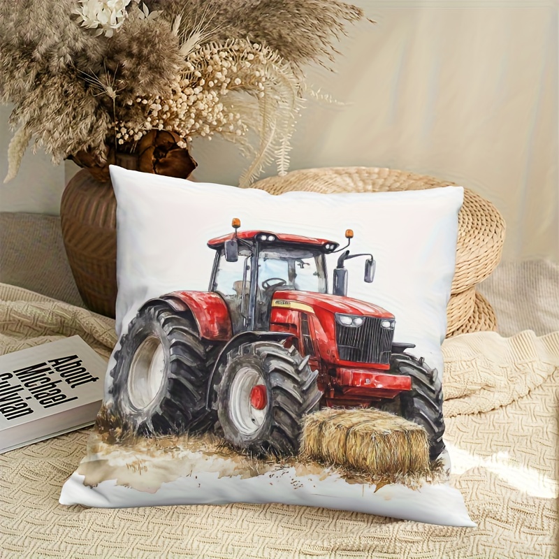 Rustic Tractor Farm Life Pillo - огляд і ціна Agriculture Farming Cartoon