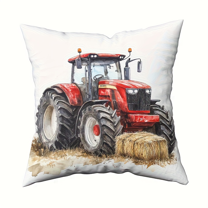 Rustic Tractor Farm Life Pillo - огляд і ціна Agriculture Farming Cartoon
