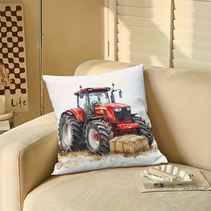 Rustic Tractor Farm Life Pillo - огляд і ціна Agriculture Farming Cartoon