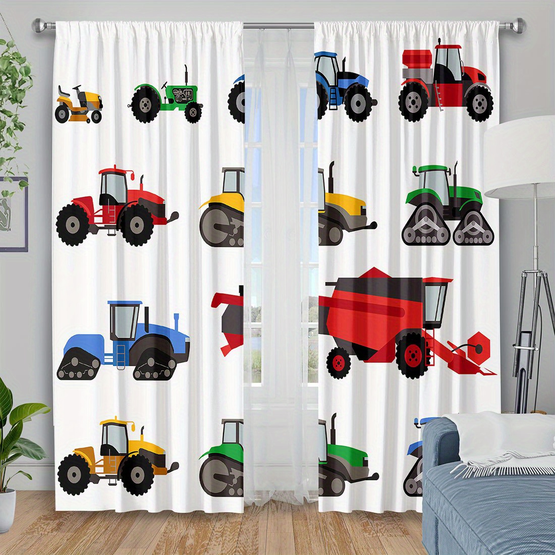 Cartoon Tractor Curtain Colorf - огляд і ціна Agriculture Farming Cartoon