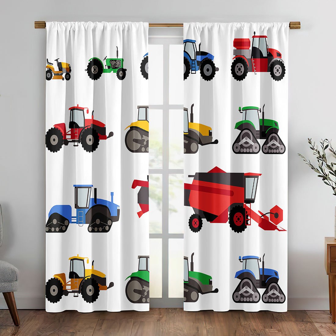 Cartoon Tractor Curtain Colorf - огляд і ціна Agriculture Farming Cartoon