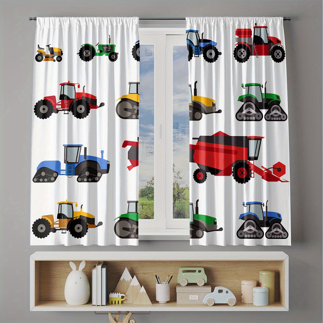 Cartoon Tractor Curtain Colorf - огляд і ціна Agriculture Farming Cartoon